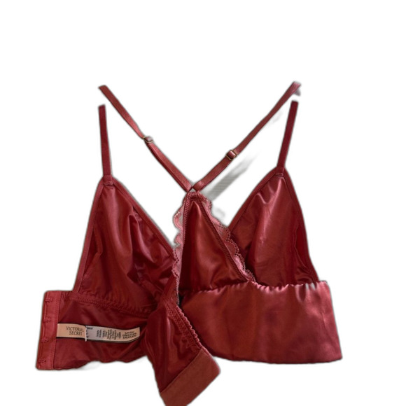Victoria's Secret Dark Pink Satin Bralette - Picture 5 of 8